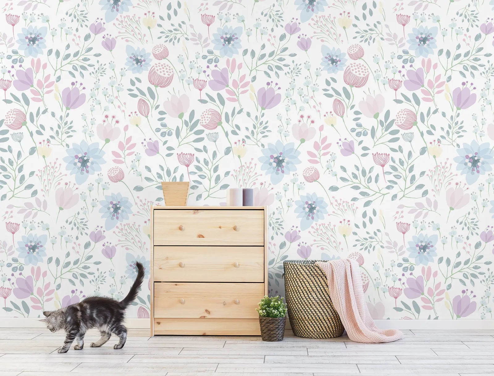 Papel De Pared Flores