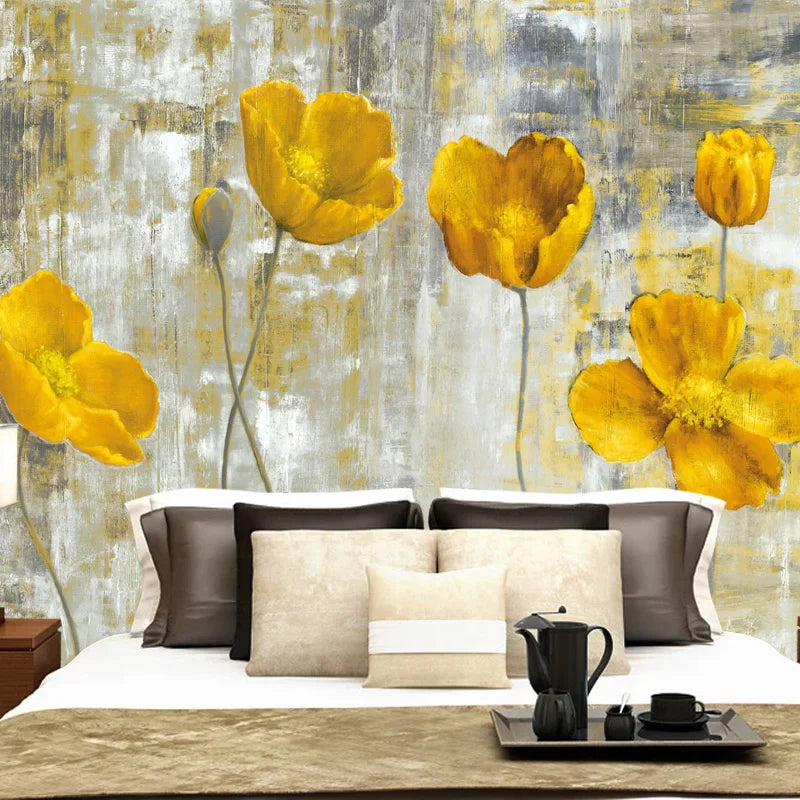 Papel Pintado Con Flores Grandes