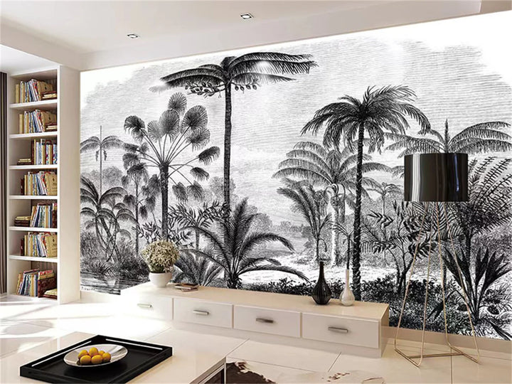 Papel Pintado Con Palmeras