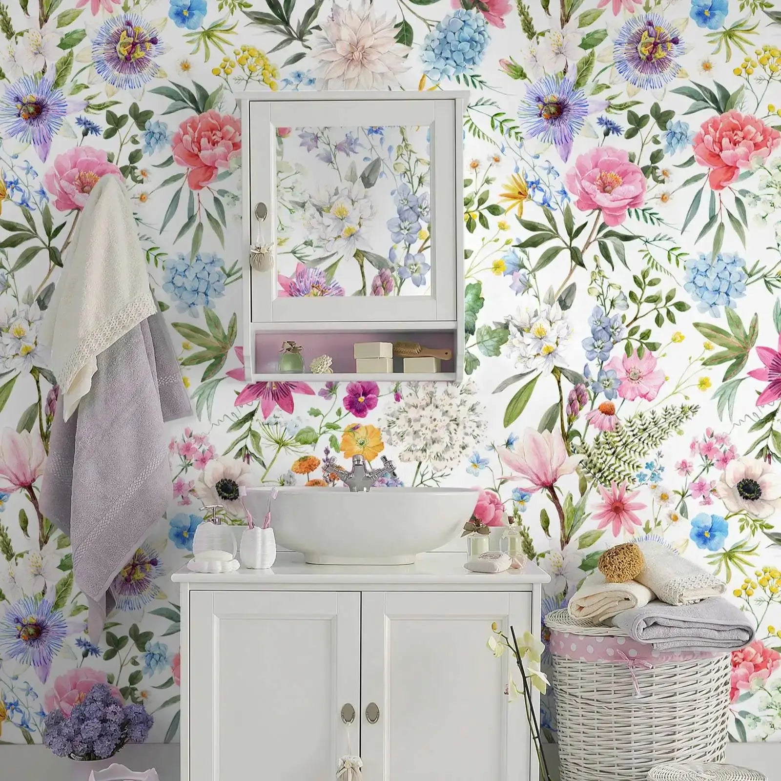 Papel Pintado De Flores