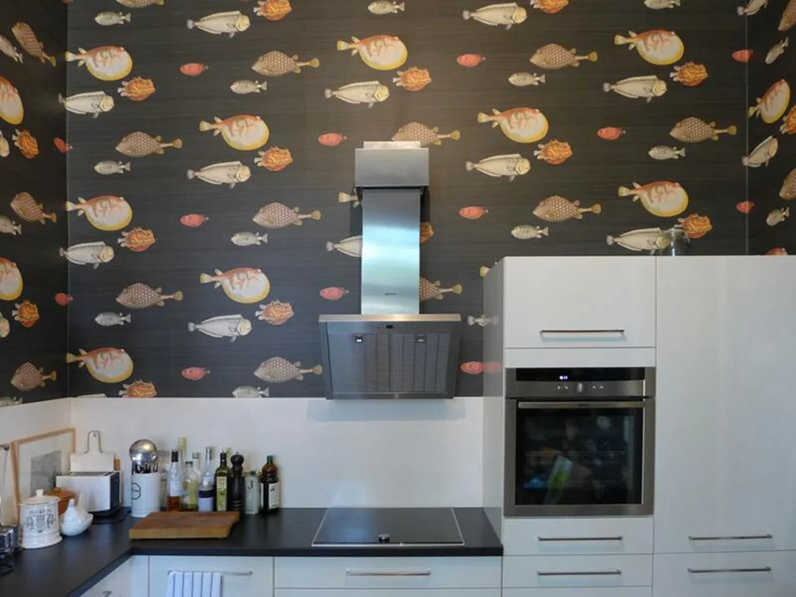 Papel Pintado Peces Baño