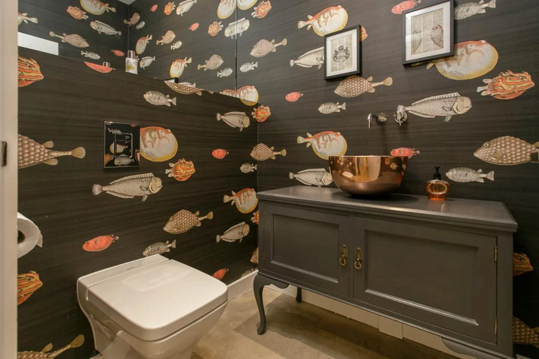 Papel Pintado Peces Baño